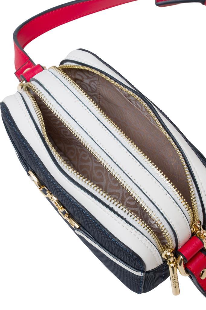 U.S. Polo Assn. Çapraz Askılı Kadın Çanta Lacivert-Kırmızı-Beyaz Us25232