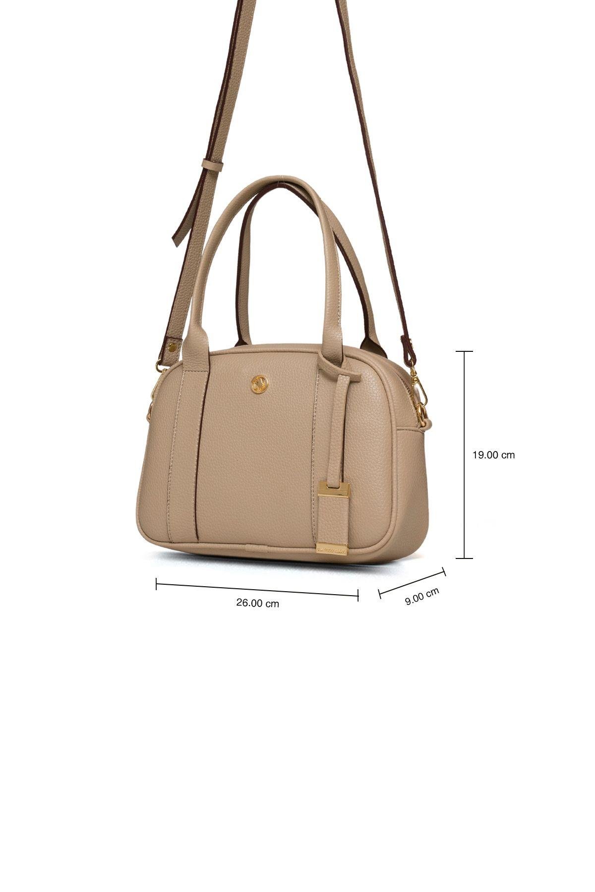 U.S. Polo Assn. Çapraz Askılı Kadın Çanta Bej Us25191
