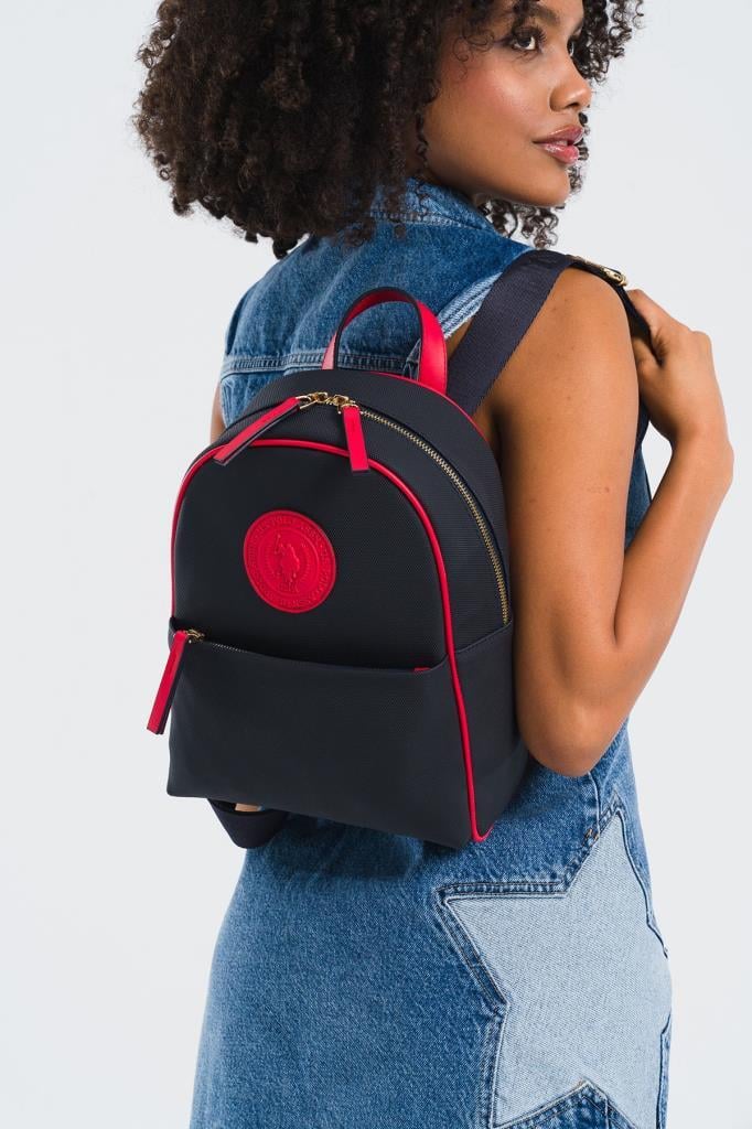 U.S. Polo Assn. Kadın Sırt Çanta Lacivert-Kırmızı Us25276