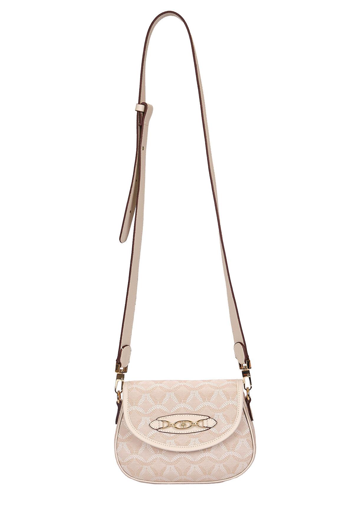 U.S. Polo Assn. Çapraz Askılı Kadın Çanta Bej Us24357