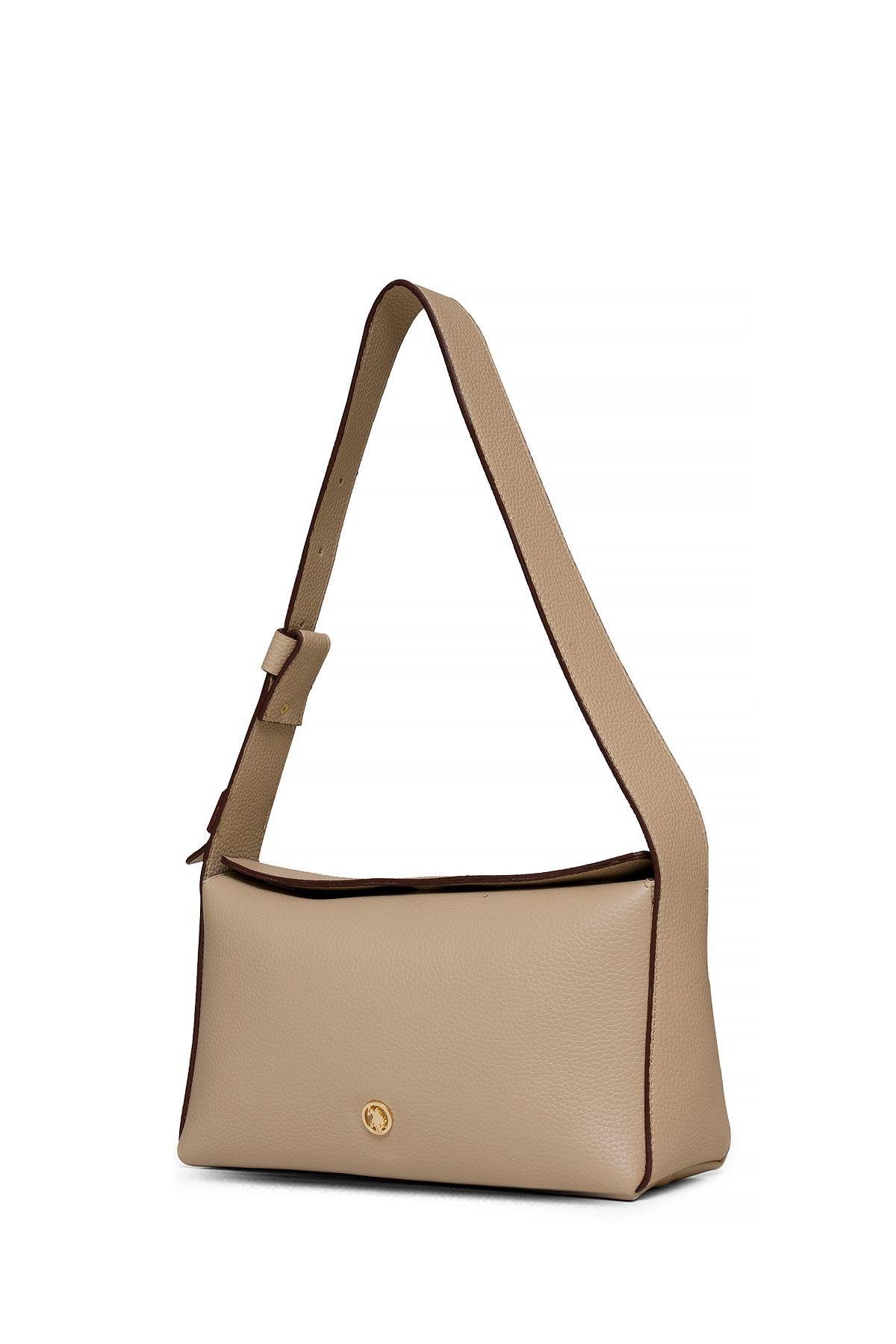 U.S. Polo Assn. Çapraz Askılı Kadın Çanta Bej Us25203