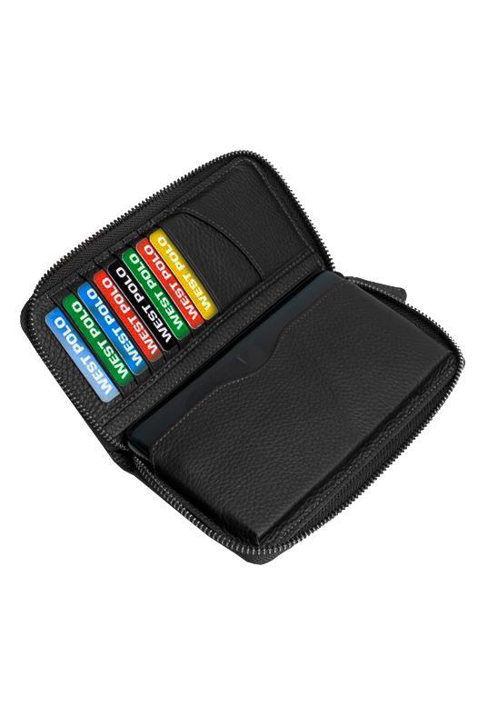 West Polo Hakiki Deri Cüzdan Bordo 851