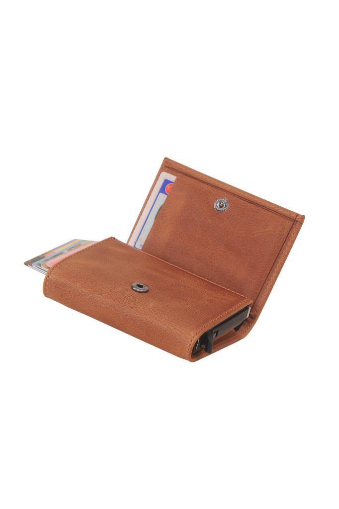 West Polo Mekanizmalı Kartlık Hakiki Deri Grazy Taba 5550