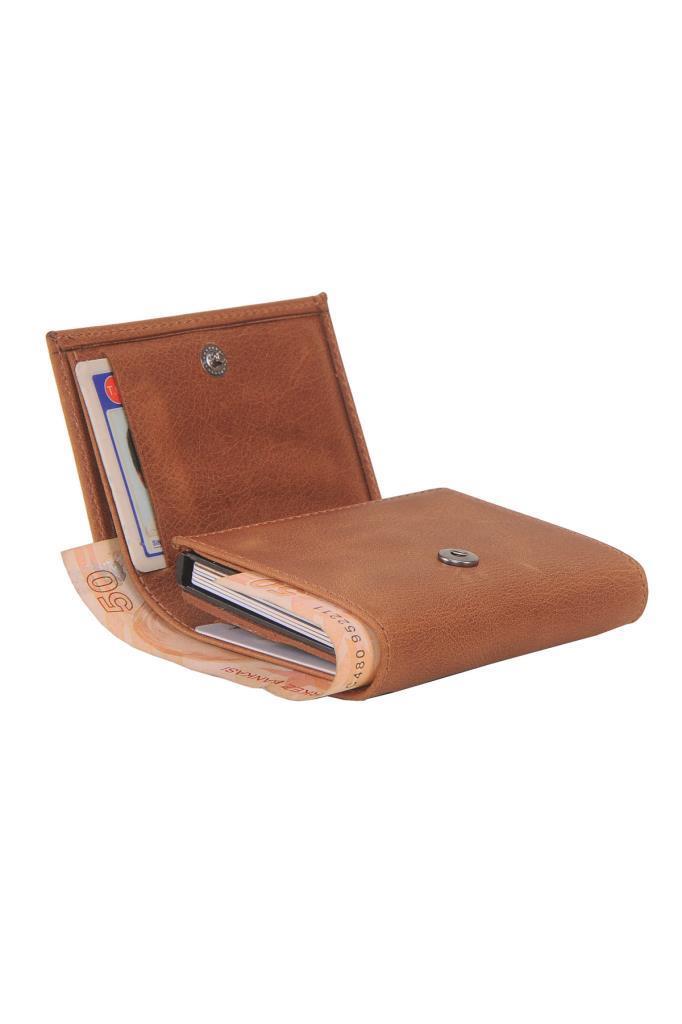 West Polo Mekanizmalı Kartlık Hakiki Deri Grazy Taba 5550