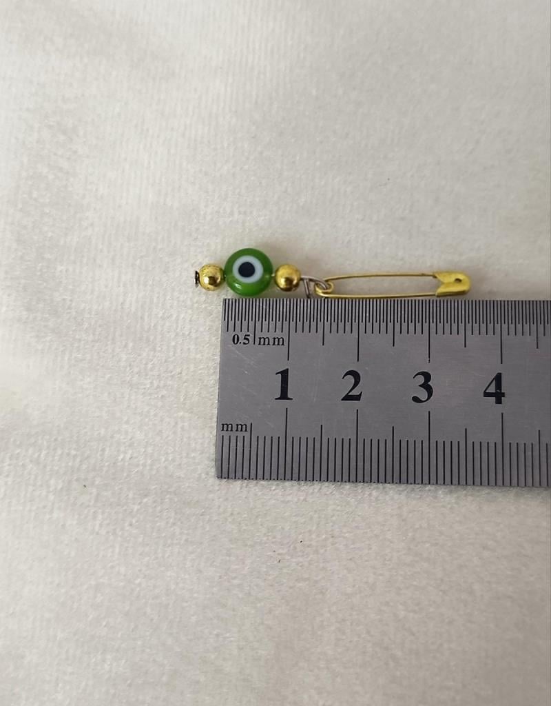 20 Adet 0.5 mm Yassı Maşallahlık İğneli Cam Karışık Renkli Nazar Boncuğu