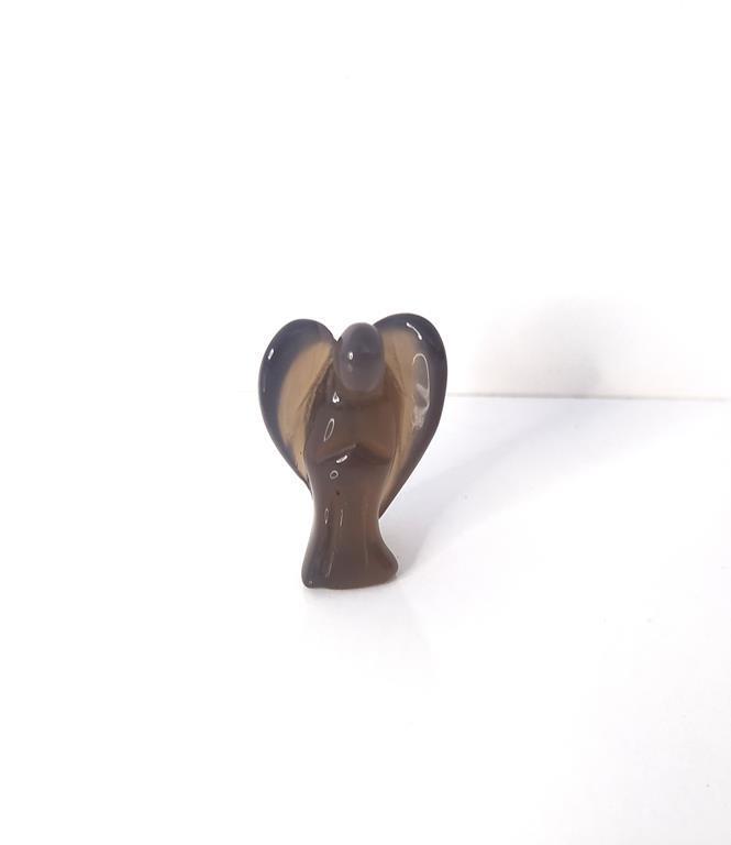 3.5 Cm Mini Melek Heykel Doğal Değerli Taş Oyma Cep Koruyucu Taşı Şanslı  