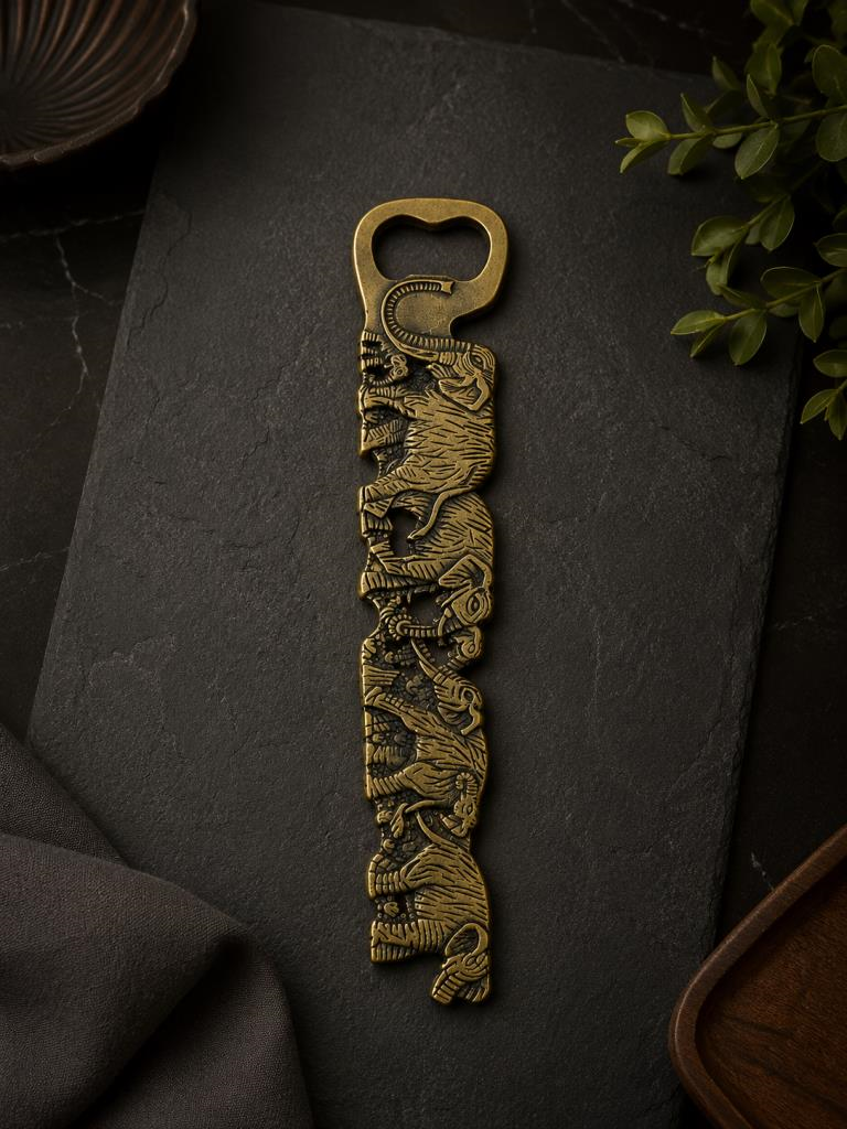 Açacak Metal Fil Desenli Şişe Açacağı 15 cm Dekoratif 