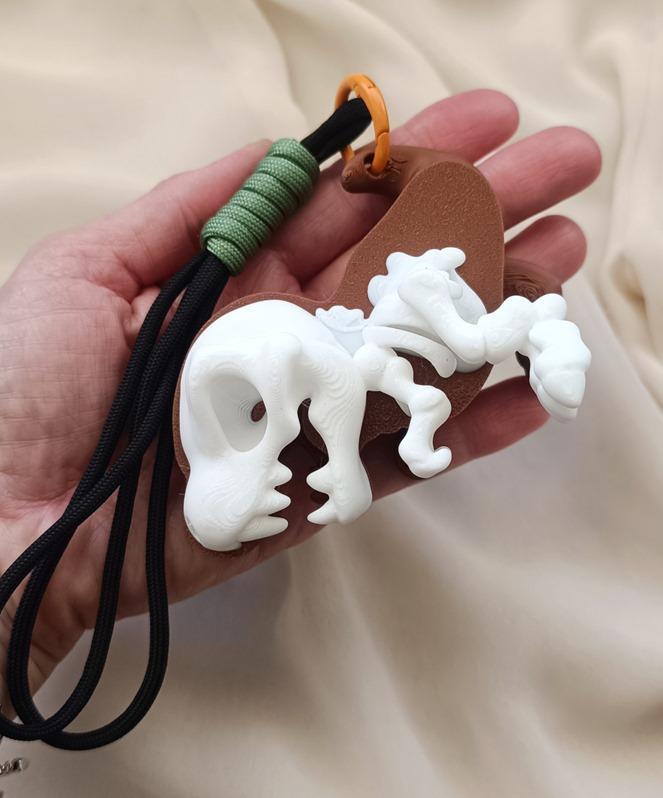 Anahtarlık Çanta Süsü 3D Dinozor T-Rex İskelet Oyuncak Yılbaşı Doğum Günü Hediye 