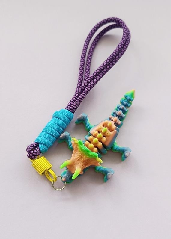 Anahtarlık Çanta Süsü Dragon Dinozor Rainbow Multicolor Oynar Eklem Oyuncak Yılbaşı Doğum Günü Hediye 