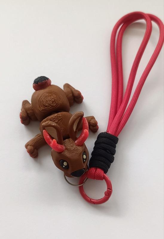 Anahtarlık Çanta Süsü Jackalope Antilop Boynuzlu Tavşan Oynar Eklem Oyuncak Yılbaşı Doğum Günü Hediye 