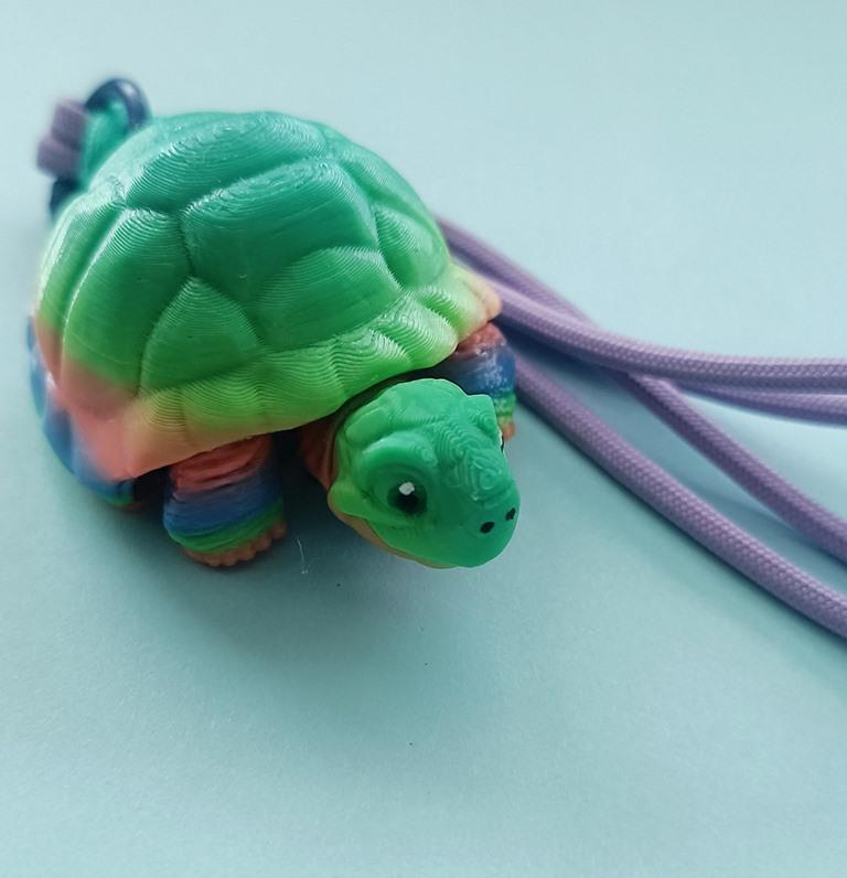 Anahtarlık Çanta Süsü Kaplumbağa Oynar Eklem Rainbow Multicolor Oyuncak Yılbaşı Doğum Günü Hediye 