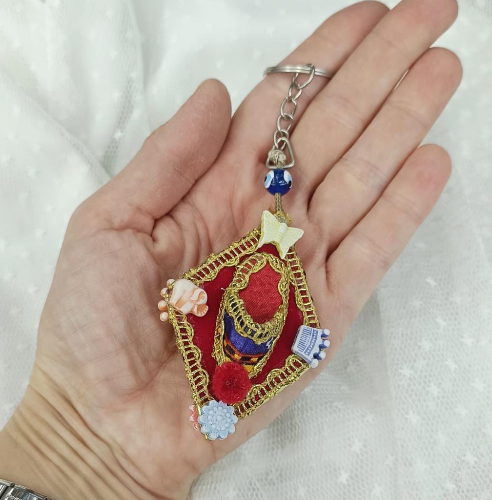 Anahtarlık Çarık Nazar Boncuk Kötü Göz Çanta Cüzdan Süsü Aksesuar