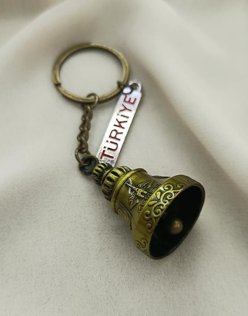 Anahtarlık Metal Zil Çan Tasarım Çanta Araba Cüzdan Süsü 17721  