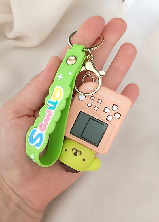Anahtarlık Sanrio Pompompurin Mini Game Tetris Oyun Konsol Anahtarlık