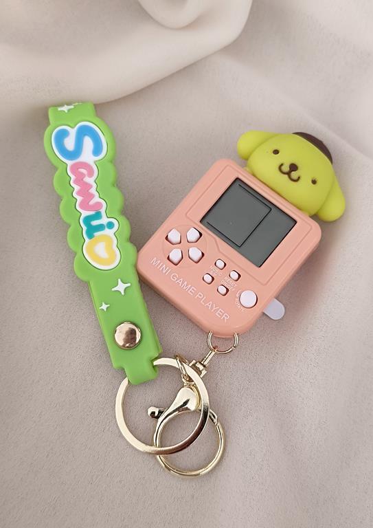 Anahtarlık Sanrio Pompompurin Mini Game Tetris Oyun Konsol Anahtarlık