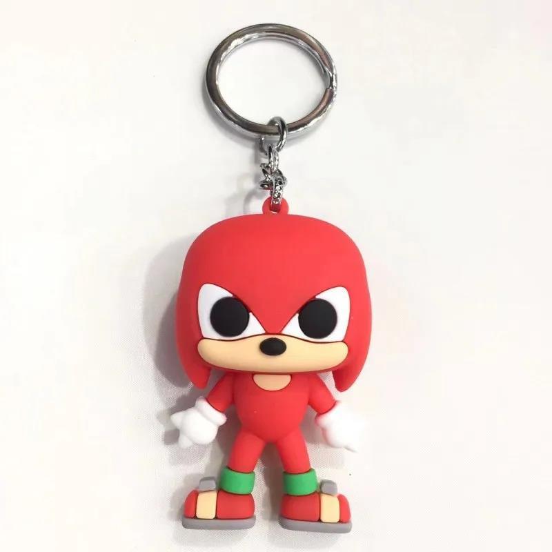 Anahtarlık Silikon Sonic Ekidne Knuckles Çizgi Film Karakter Figür Oyuncak 