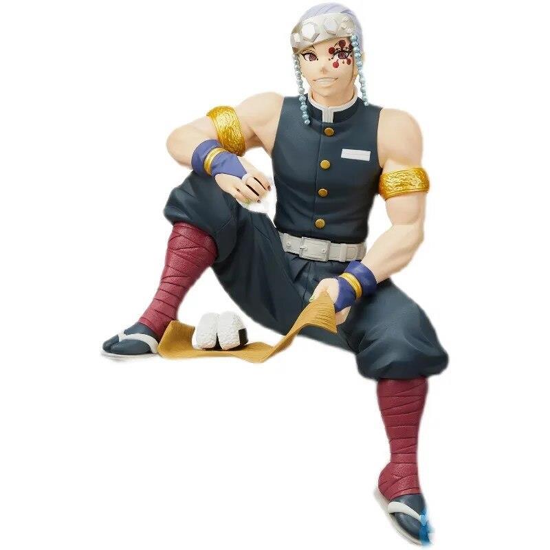 Anime Demon Slayer Tengen Uzui 17 cm Oturan Karakter Figür Oyuncak Biblo 