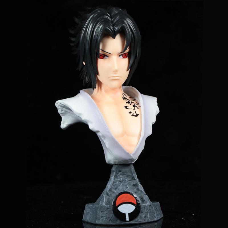 Anime Naruto Sasuke Uchiha Büst Eylem Karakter Figür Oyuncak Biblo 14 cm