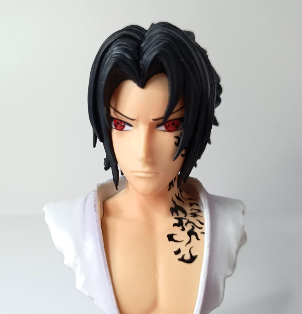 Anime Naruto Sasuke Uchiha Büst Eylem Karakter Figür Oyuncak Biblo 14 cm