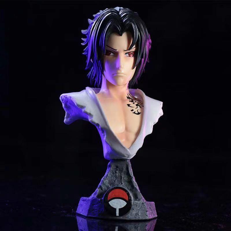 Anime Naruto Sasuke Uchiha Büst Eylem Karakter Figür Oyuncak Biblo 14 cm