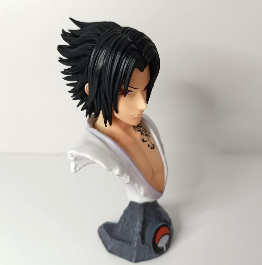 Anime Naruto Sasuke Uchiha Büst Eylem Karakter Figür Oyuncak Biblo 14 cm