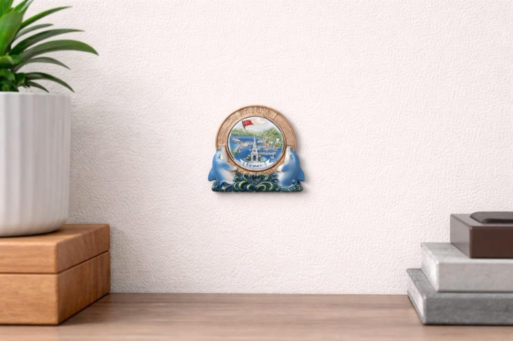 Antalya Kemer Hatıra Biblo 11x11 cm – Yunus Figürlü Dekoratif Masa Süsü – Turistik Hediyelik