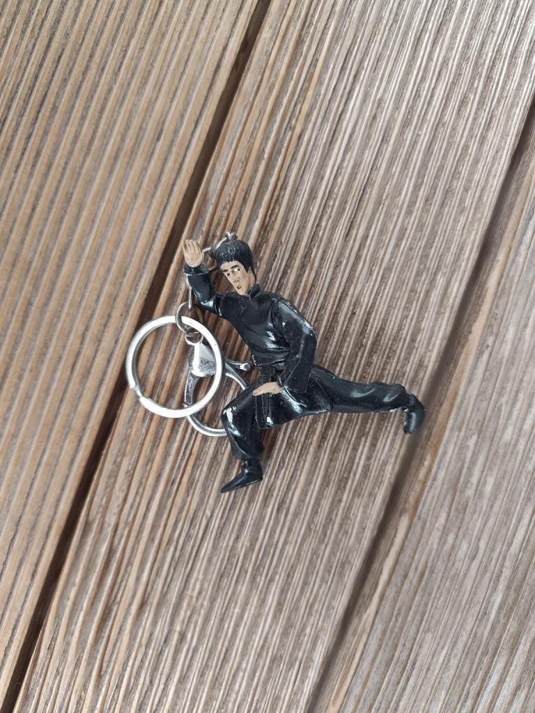 Bruce Lee 3d Figür Anahtarlık Araba Çanta Cüzdan Anahtarlık Süsü Aksesuar 