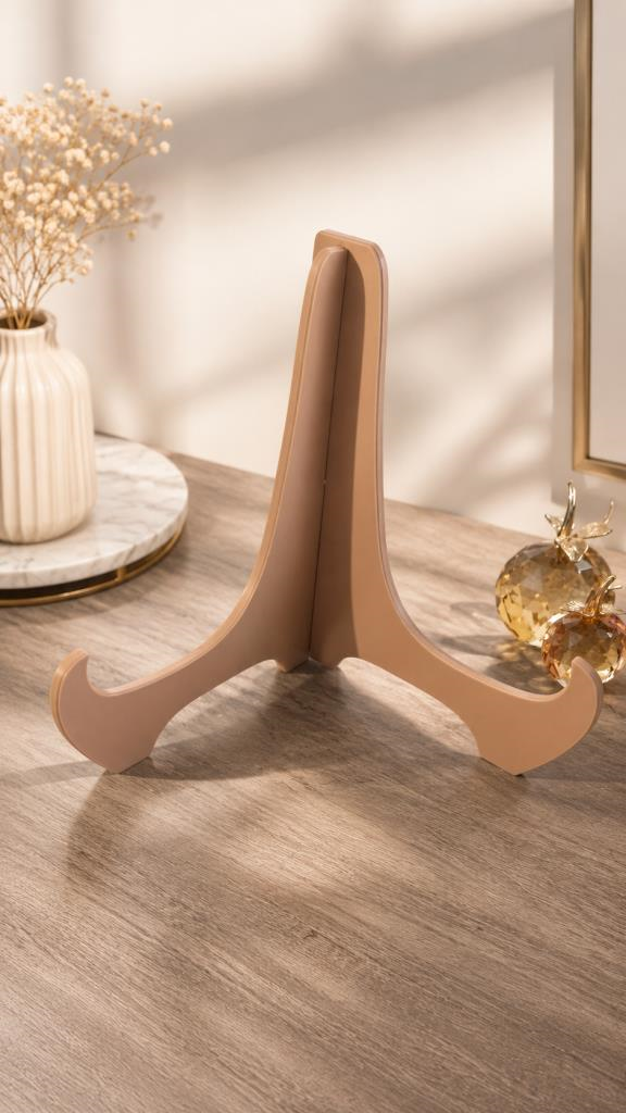 Büyük Boy Tabak Standı 23x24 cm | Dekoratif Tabak Sergileme Standı | Battal Boy Tabaklar İçin | 6 mm  