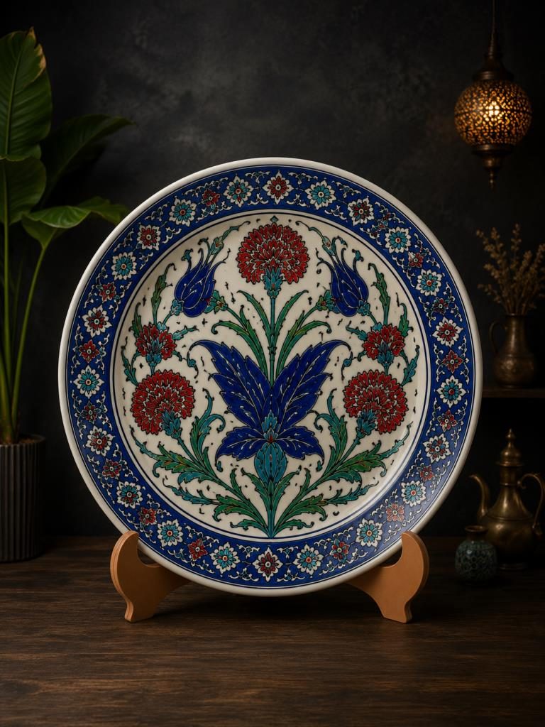 Büyük Boy Tabak Standı 23x24 cm | Dekoratif Tabak Sergileme Standı | Battal Boy Tabaklar İçin | 6 mm  