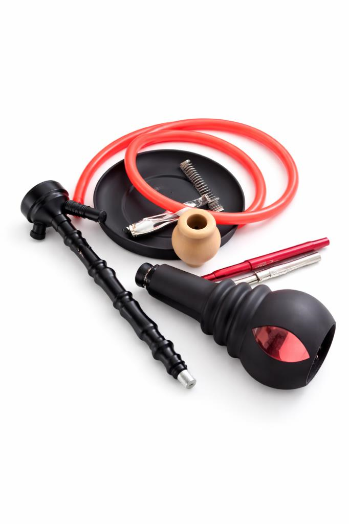 Cam Hazneli Uzun Nargile Takımı – Modern Tasarım – 78 cm