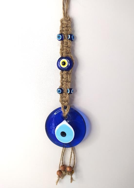 Cam Nazar Kötü Göz Kovucu Hand Made Ağaç Duvar Dekorasyonu Hasır Nazarlık Duvar Ağaç Ev Süsü
