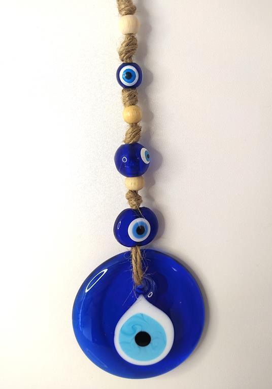 Cam Nazar Kötü Göz Kovucu Hand Made Ağaç Duvar Dekorasyonu Hasır Nazarlık Duvar Ağaç Ev Süsü