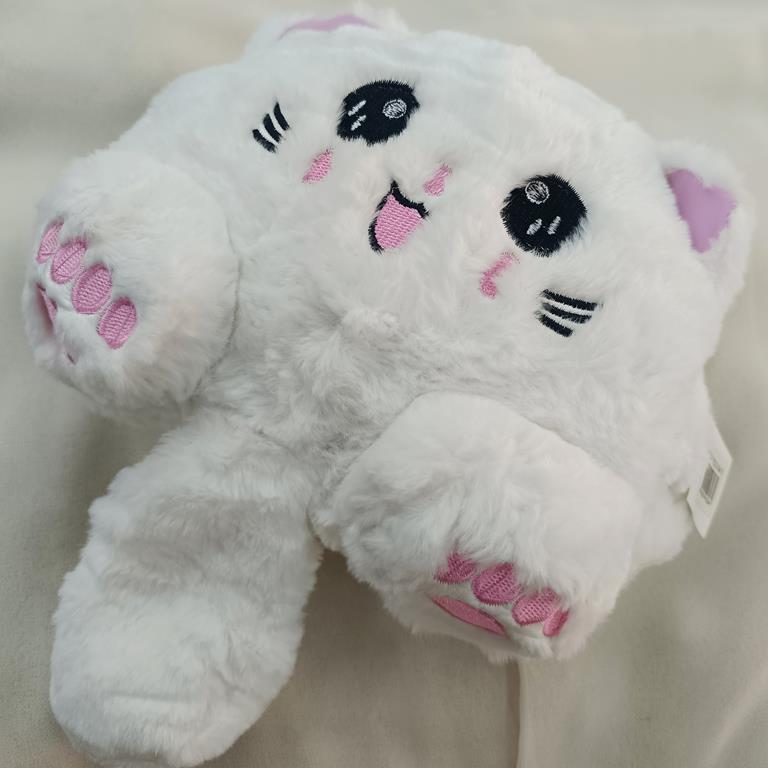 Çanta Peluş Sevimli Kedi Zincir Saplı El Omuz Çantası Beyaz