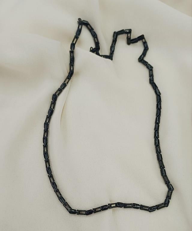 Çelik Siyah Zincir Kolye 316 L Paslanmaz Kolye Unisex Gerdanlık          