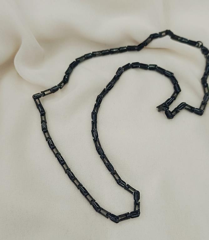 Çelik Siyah Zincir Kolye 316 L Paslanmaz Kolye Unisex Gerdanlık          