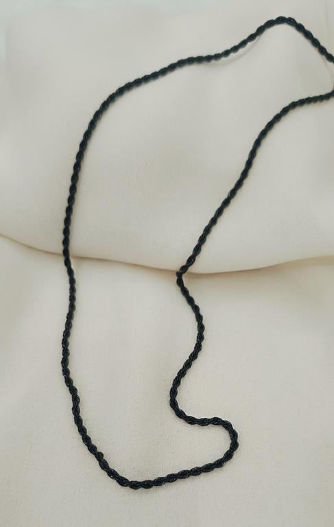 Çelik Siyah Zincir Kolye 316 L Paslanmaz Kolye Unisex Gerdanlık          