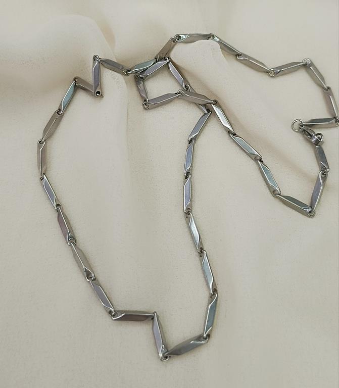 Çelik Üçgen Kolye 316 L Paslanmaz Kolye Unisex Gerdanlık           