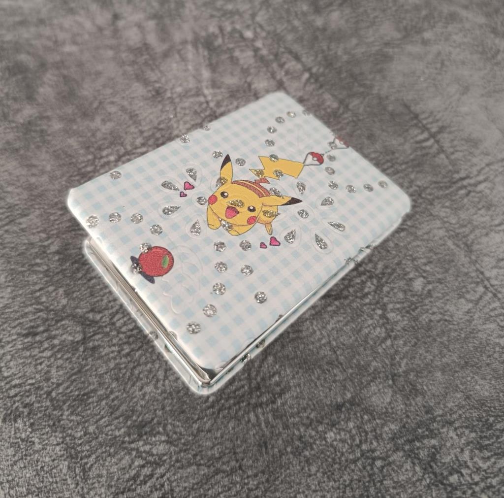 Cep Ayna Pokemeon Pikachua Makyaj Çanta Seyahat Taşınabilir Ayna Kozmetik Büyüteç Kompakt   