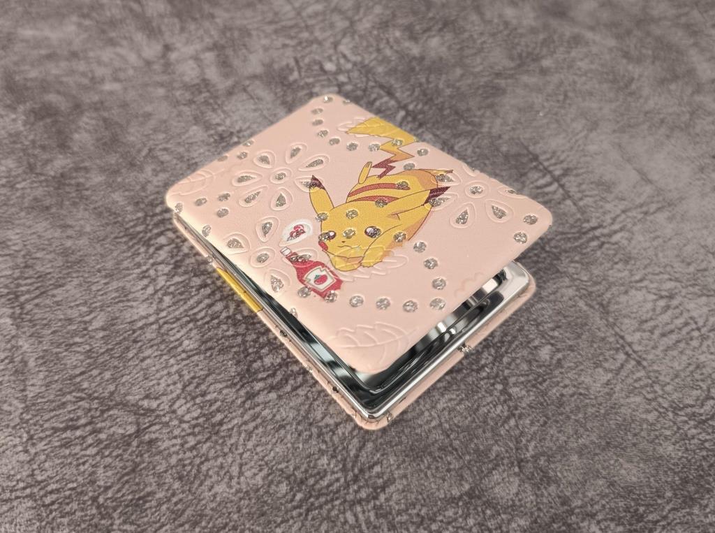Cep Ayna Pokemeon Pikachua Makyaj Çanta Seyahat Taşınabilir Ayna Kozmetik Büyüteç Kompakt   