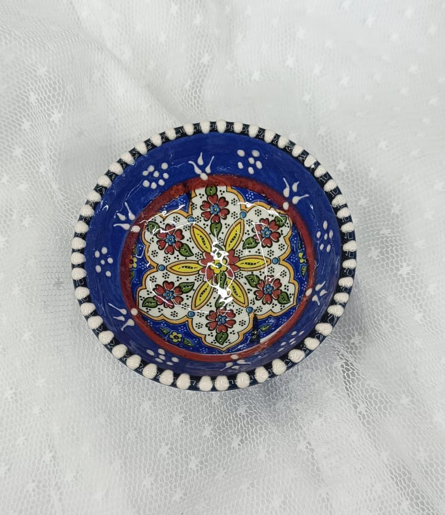 Çini 8 Cm Çerezlik Kase Sosluk Sunumluk Kahvaltılık 