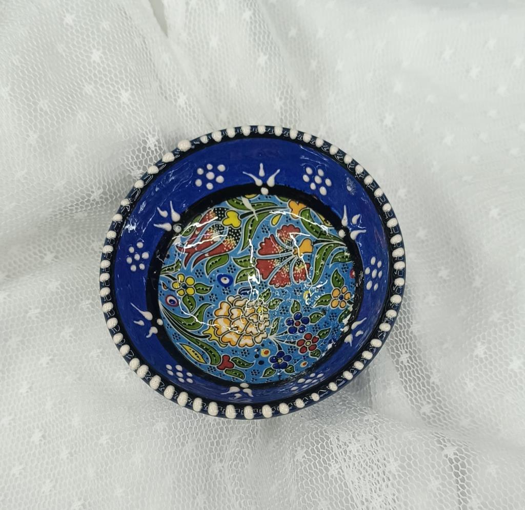Çini 8 Cm Çerezlik Kase Sosluk Sunumluk Kahvaltılık 