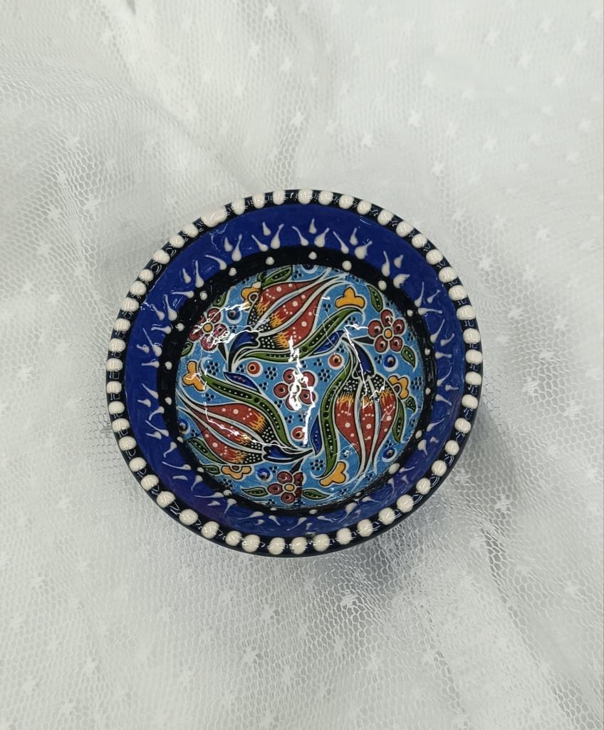 Çini 8 Cm Çerezlik Kase Sosluk Sunumluk Kahvaltılık 