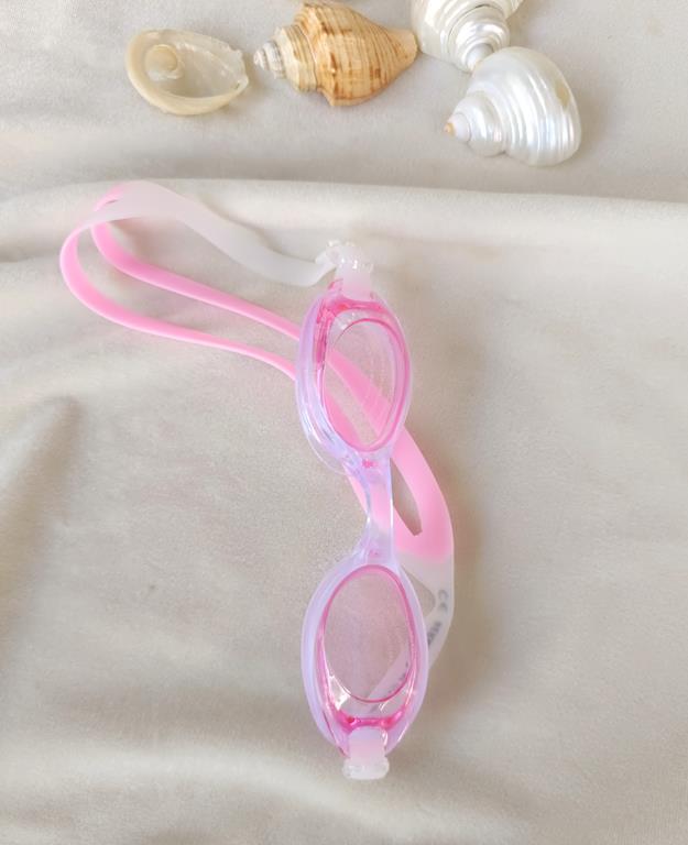 Deniz Gözlüğü Silikon Burun Tıkaçlı Sörf Yüzücü Gözlüğü Pembe