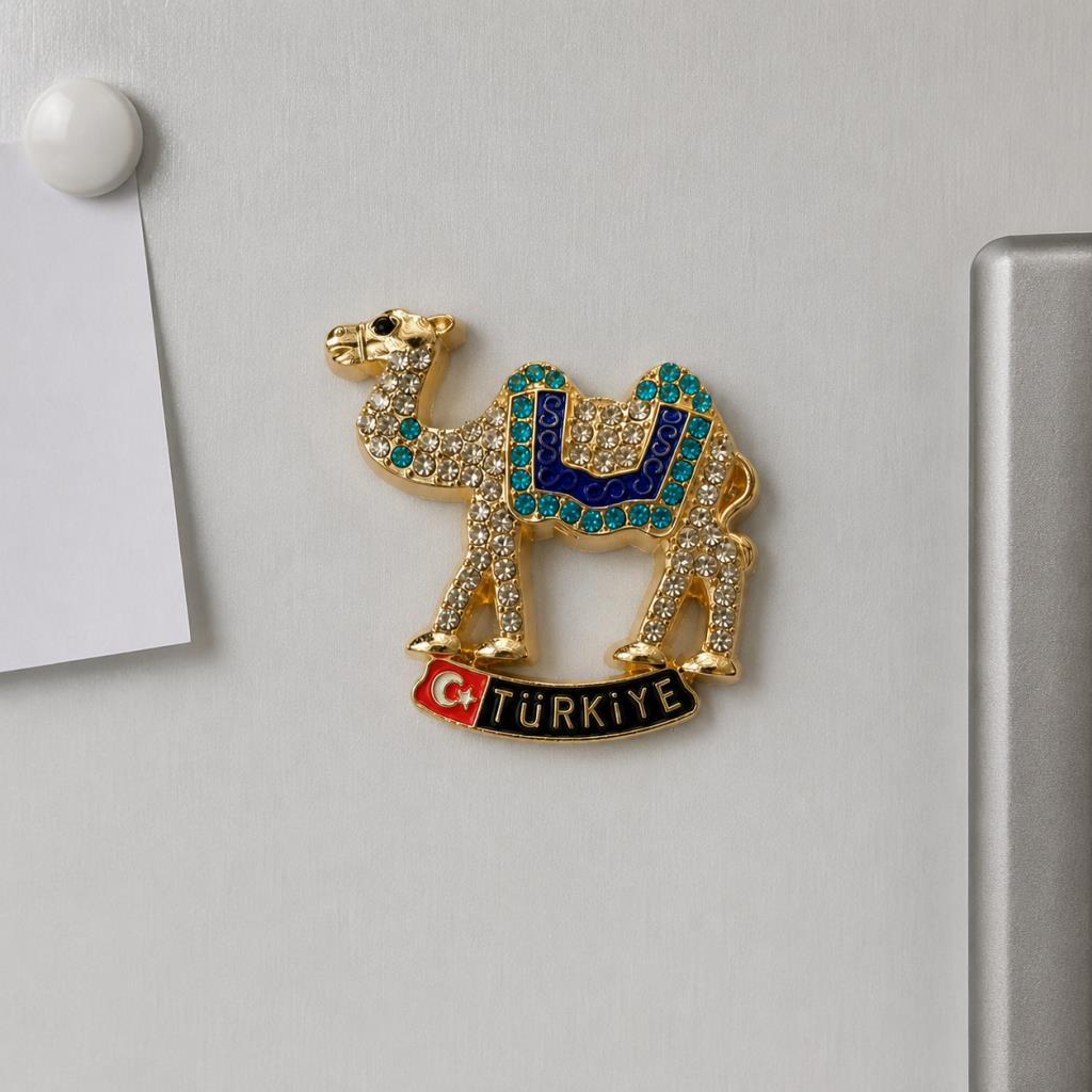 Deve Figürlü Türkiye Magnet – Dekoratif Buzdolabı Süsü Hediyelik Magnet