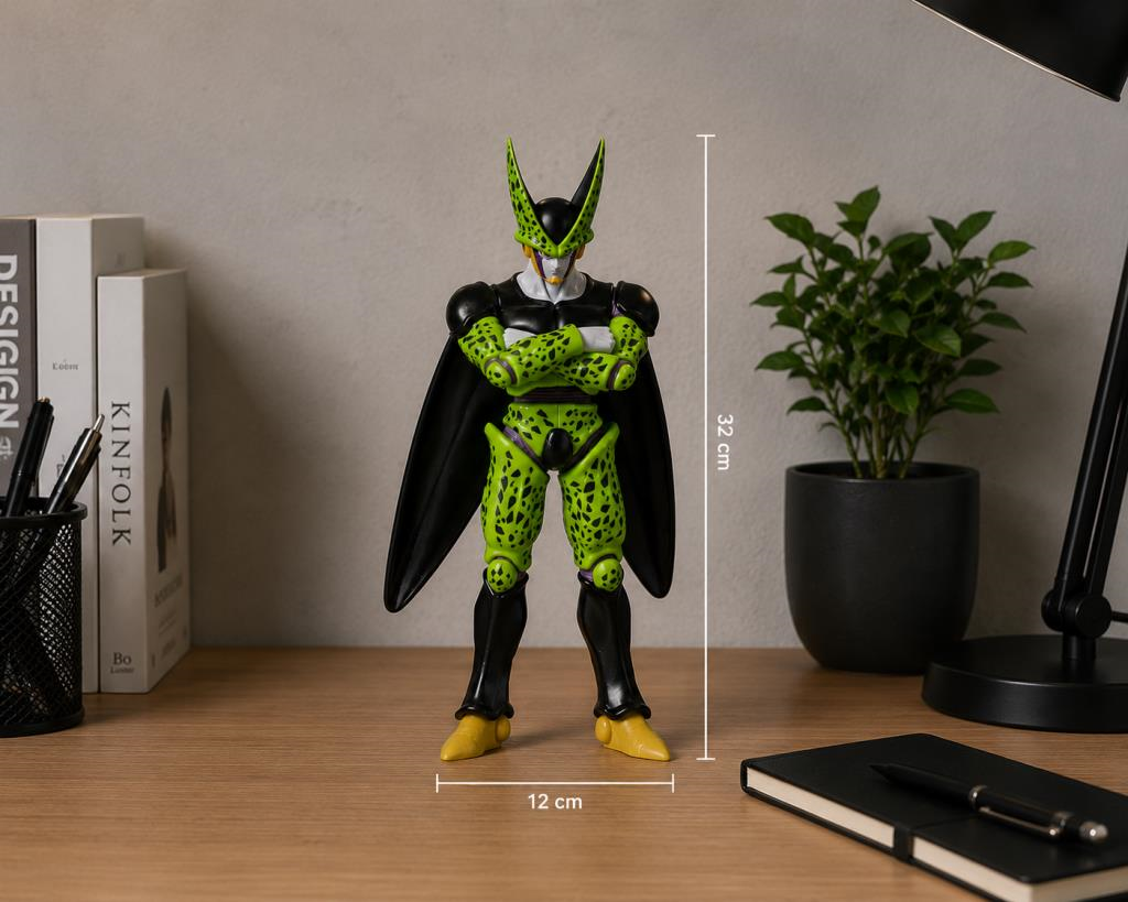 Dragon Ball Z Cell Figür Biblo 32 CM Koleksiyonluk Anime Dekor