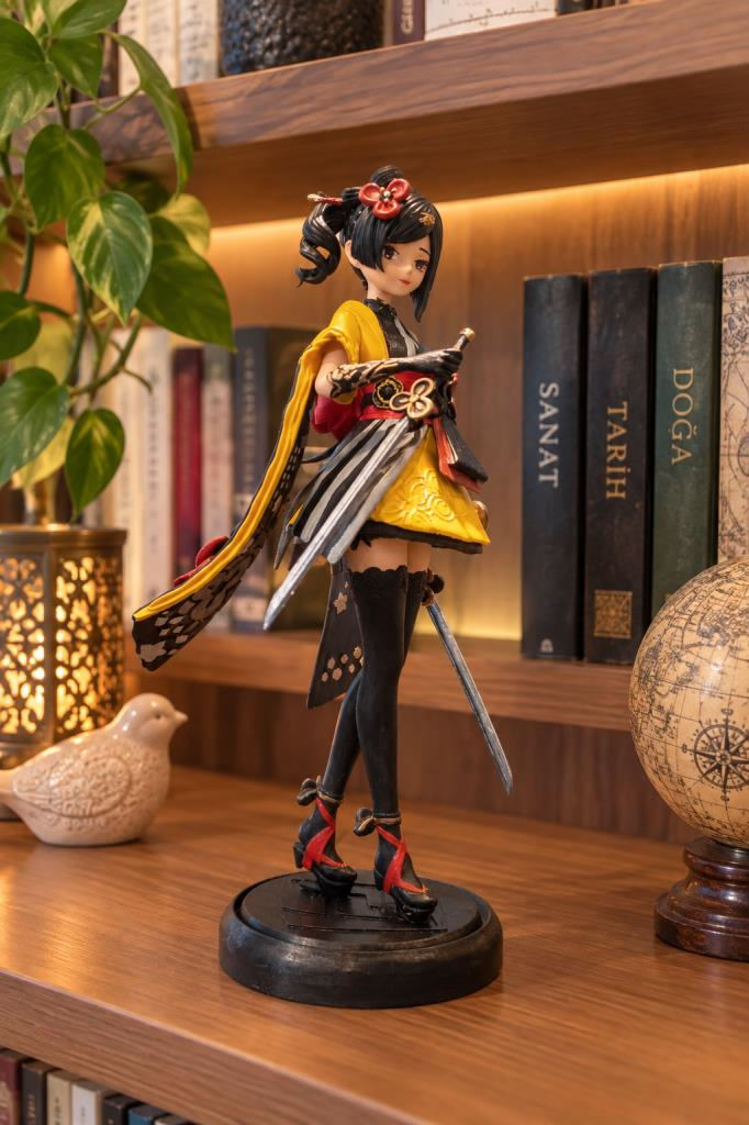Genshin Impact Chiori Figür 40 cm El Boyaması Dekoratif Anime Figür
