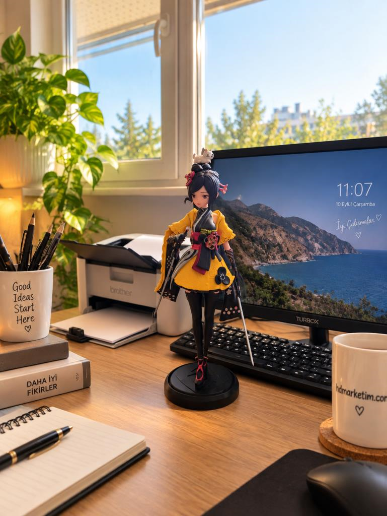 Genshin Impact Chiori Figür 40 cm El Boyaması Dekoratif Anime Figür