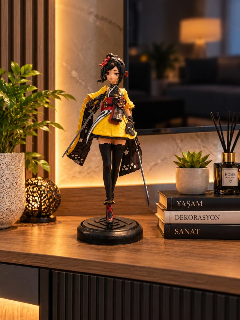 Genshin Impact Chiori Figür 40 cm El Boyaması Dekoratif Anime Figür