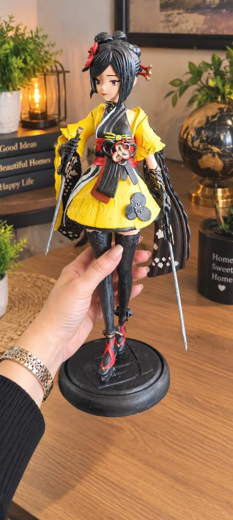 Genshin Impact Chiori Figür 40 cm El Boyaması Dekoratif Anime Figür