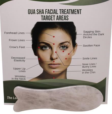 Gül Kuvars Gua Sha Yüz Vücut Masaj Aleti Doğal Taş Çakra 